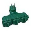 Master Electronics Master Electrician KAB-3FLU Green 3 Outlet Heavy Duty Outdoor Adapter 128053